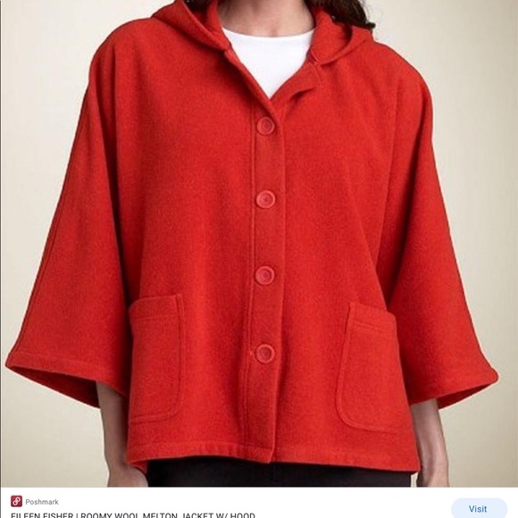 Eileen Fisher Jackets & Blazers - Eileen Fisher wool poncho cape jacket, XL